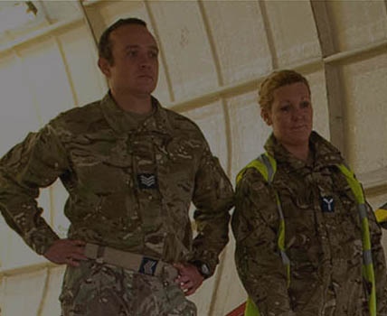 RAF Rejoiners observing logistics loading training