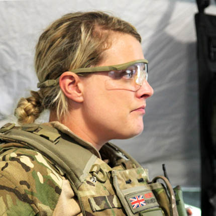 RAF Student Nurse in combat clothing as part of MERT team