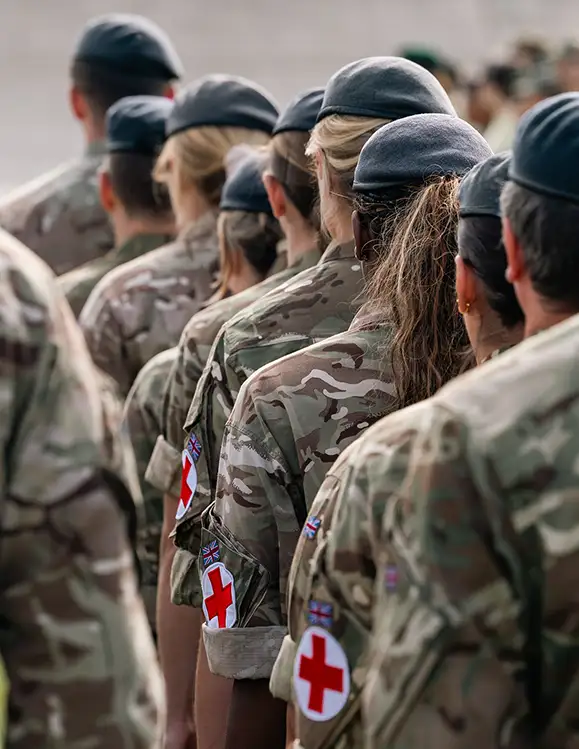 RAF Medical personnel on parade for Exercise Vigorous Warrior briefing
